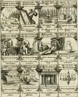 Picture 101 of 181 from M. Laurentii Wolfgangi Woyttens Emblematischer Parnassus : worauf die Musen, ihre Blumen-Lese, zu allerhand Freuden und Trauer-Kräntzen halten : um, den Lob-werthen Tugend-Chor, durch angenehme Rosen : hergegen, das ungezähmte Laster-Thun, mit wildem Dorn- und Distel-Flor, zu krönen : nach specialem Verlangen, in einem Gefilde, von funffzehen Hundert in dreyen verschiedlichen Theilen verfassten .. (1727), leaf 152