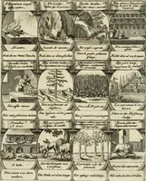 Picture 102 of 181 from M. Laurentii Wolfgangi Woyttens Emblematischer Parnassus : worauf die Musen, ihre Blumen-Lese, zu allerhand Freuden und Trauer-Kräntzen halten : um, den Lob-werthen Tugend-Chor, durch angenehme Rosen : hergegen, das ungezähmte Laster-Thun, mit wildem Dorn- und Distel-Flor, zu krönen : nach specialem Verlangen, in einem Gefilde, von funffzehen Hundert in dreyen verschiedlichen Theilen verfassten .. (1727), leaf 154