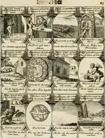 Picture 103 of 181 from M. Laurentii Wolfgangi Woyttens Emblematischer Parnassus : worauf die Musen, ihre Blumen-Lese, zu allerhand Freuden und Trauer-Kräntzen halten : um, den Lob-werthen Tugend-Chor, durch angenehme Rosen : hergegen, das ungezähmte Laster-Thun, mit wildem Dorn- und Distel-Flor, zu krönen : nach specialem Verlangen, in einem Gefilde, von funffzehen Hundert in dreyen verschiedlichen Theilen verfassten .. (1727), leaf 156