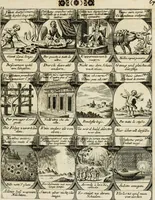 Picture 104 of 181 from M. Laurentii Wolfgangi Woyttens Emblematischer Parnassus : worauf die Musen, ihre Blumen-Lese, zu allerhand Freuden und Trauer-Kräntzen halten : um, den Lob-werthen Tugend-Chor, durch angenehme Rosen : hergegen, das ungezähmte Laster-Thun, mit wildem Dorn- und Distel-Flor, zu krönen : nach specialem Verlangen, in einem Gefilde, von funffzehen Hundert in dreyen verschiedlichen Theilen verfassten .. (1727), leaf 158