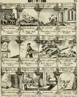 Picture 107 of 181 from M. Laurentii Wolfgangi Woyttens Emblematischer Parnassus : worauf die Musen, ihre Blumen-Lese, zu allerhand Freuden und Trauer-Kräntzen halten : um, den Lob-werthen Tugend-Chor, durch angenehme Rosen : hergegen, das ungezähmte Laster-Thun, mit wildem Dorn- und Distel-Flor, zu krönen : nach specialem Verlangen, in einem Gefilde, von funffzehen Hundert in dreyen verschiedlichen Theilen verfassten .. (1727), leaf 164