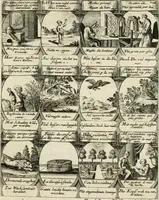 Picture 108 of 181 from M. Laurentii Wolfgangi Woyttens Emblematischer Parnassus : worauf die Musen, ihre Blumen-Lese, zu allerhand Freuden und Trauer-Kräntzen halten : um, den Lob-werthen Tugend-Chor, durch angenehme Rosen : hergegen, das ungezähmte Laster-Thun, mit wildem Dorn- und Distel-Flor, zu krönen : nach specialem Verlangen, in einem Gefilde, von funffzehen Hundert in dreyen verschiedlichen Theilen verfassten .. (1727), leaf 166
