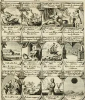 Picture 115 of 181 from M. Laurentii Wolfgangi Woyttens Emblematischer Parnassus : worauf die Musen, ihre Blumen-Lese, zu allerhand Freuden und Trauer-Kräntzen halten : um, den Lob-werthen Tugend-Chor, durch angenehme Rosen : hergegen, das ungezähmte Laster-Thun, mit wildem Dorn- und Distel-Flor, zu krönen : nach specialem Verlangen, in einem Gefilde, von funffzehen Hundert in dreyen verschiedlichen Theilen verfassten .. (1727), leaf 174