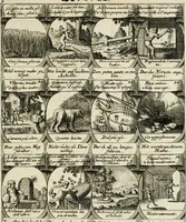 Picture 123 of 181 from M. Laurentii Wolfgangi Woyttens Emblematischer Parnassus : worauf die Musen, ihre Blumen-Lese, zu allerhand Freuden und Trauer-Kräntzen halten : um, den Lob-werthen Tugend-Chor, durch angenehme Rosen : hergegen, das ungezähmte Laster-Thun, mit wildem Dorn- und Distel-Flor, zu krönen : nach specialem Verlangen, in einem Gefilde, von funffzehen Hundert in dreyen verschiedlichen Theilen verfassten .. (1727), leaf 190