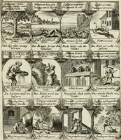 An illustration from M. Laurentii Wolfgangi Woyttens Emblematischer Parnassus : worauf die Musen, ihre Blumen-Lese, zu allerhand Freuden und Trauer-Kräntzen halten : um, den Lob-werthen Tugend-Chor, durch angenehme Rosen : hergegen, das ungezähmte Laster-Thun, mit wildem Dorn- und Distel-Flor, zu krönen : nach specialem Verlangen, in einem Gefilde, von funffzehen Hundert in dreyen verschiedlichen Theilen verfassten .. (1727)