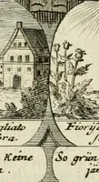 Picture 150 of 181 from M. Laurentii Wolfgangi Woyttens Emblematischer Parnassus : worauf die Musen, ihre Blumen-Lese, zu allerhand Freuden und Trauer-Kräntzen halten : um, den Lob-werthen Tugend-Chor, durch angenehme Rosen : hergegen, das ungezähmte Laster-Thun, mit wildem Dorn- und Distel-Flor, zu krönen : nach specialem Verlangen, in einem Gefilde, von funffzehen Hundert in dreyen verschiedlichen Theilen verfassten .. (1727), leaf 222