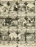 Picture 153 of 181 from M. Laurentii Wolfgangi Woyttens Emblematischer Parnassus : worauf die Musen, ihre Blumen-Lese, zu allerhand Freuden und Trauer-Kräntzen halten : um, den Lob-werthen Tugend-Chor, durch angenehme Rosen : hergegen, das ungezähmte Laster-Thun, mit wildem Dorn- und Distel-Flor, zu krönen : nach specialem Verlangen, in einem Gefilde, von funffzehen Hundert in dreyen verschiedlichen Theilen verfassten .. (1727), leaf 224
