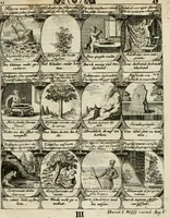 Picture 155 of 181 from M. Laurentii Wolfgangi Woyttens Emblematischer Parnassus : worauf die Musen, ihre Blumen-Lese, zu allerhand Freuden und Trauer-Kräntzen halten : um, den Lob-werthen Tugend-Chor, durch angenehme Rosen : hergegen, das ungezähmte Laster-Thun, mit wildem Dorn- und Distel-Flor, zu krönen : nach specialem Verlangen, in einem Gefilde, von funffzehen Hundert in dreyen verschiedlichen Theilen verfassten .. (1727), leaf 228