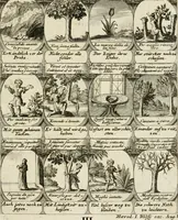 Picture 160 of 181 from M. Laurentii Wolfgangi Woyttens Emblematischer Parnassus : worauf die Musen, ihre Blumen-Lese, zu allerhand Freuden und Trauer-Kräntzen halten : um, den Lob-werthen Tugend-Chor, durch angenehme Rosen : hergegen, das ungezähmte Laster-Thun, mit wildem Dorn- und Distel-Flor, zu krönen : nach specialem Verlangen, in einem Gefilde, von funffzehen Hundert in dreyen verschiedlichen Theilen verfassten .. (1727), leaf 238