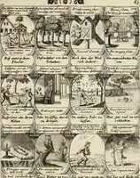 Picture 162 of 181 from M. Laurentii Wolfgangi Woyttens Emblematischer Parnassus : worauf die Musen, ihre Blumen-Lese, zu allerhand Freuden und Trauer-Kräntzen halten : um, den Lob-werthen Tugend-Chor, durch angenehme Rosen : hergegen, das ungezähmte Laster-Thun, mit wildem Dorn- und Distel-Flor, zu krönen : nach specialem Verlangen, in einem Gefilde, von funffzehen Hundert in dreyen verschiedlichen Theilen verfassten .. (1727), leaf 242