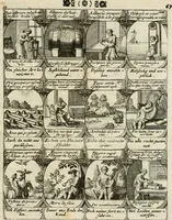 An illustration from M. Laurentii Wolfgangi Woyttens Emblematischer Parnassus : worauf die Musen, ihre Blumen-Lese, zu allerhand Freuden und Trauer-Kräntzen halten : um, den Lob-werthen Tugend-Chor, durch angenehme Rosen : hergegen, das ungezähmte Laster-Thun, mit wildem Dorn- und Distel-Flor, zu krönen : nach specialem Verlangen, in einem Gefilde, von funffzehen Hundert in dreyen verschiedlichen Theilen verfassten .. (1727)