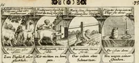 Picture 171 of 181 from M. Laurentii Wolfgangi Woyttens Emblematischer Parnassus : worauf die Musen, ihre Blumen-Lese, zu allerhand Freuden und Trauer-Kräntzen halten : um, den Lob-werthen Tugend-Chor, durch angenehme Rosen : hergegen, das ungezähmte Laster-Thun, mit wildem Dorn- und Distel-Flor, zu krönen : nach specialem Verlangen, in einem Gefilde, von funffzehen Hundert in dreyen verschiedlichen Theilen verfassten .. (1727), leaf 254