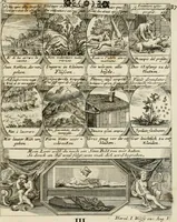 Picture 181 of 181 from M. Laurentii Wolfgangi Woyttens Emblematischer Parnassus : worauf die Musen, ihre Blumen-Lese, zu allerhand Freuden und Trauer-Kräntzen halten : um, den Lob-werthen Tugend-Chor, durch angenehme Rosen : hergegen, das ungezähmte Laster-Thun, mit wildem Dorn- und Distel-Flor, zu krönen : nach specialem Verlangen, in einem Gefilde, von funffzehen Hundert in dreyen verschiedlichen Theilen verfassten .. (1727), leaf 266