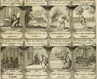 Picture 15 of 181 from M. Laurentii Wolfgangi Woyttens Emblematischer Parnassus : worauf die Musen, ihre Blumen-Lese, zu allerhand Freuden und Trauer-Kräntzen halten : um, den Lob-werthen Tugend-Chor, durch angenehme Rosen : hergegen, das ungezähmte Laster-Thun, mit wildem Dorn- und Distel-Flor, zu krönen : nach specialem Verlangen, in einem Gefilde, von funffzehen Hundert in dreyen verschiedlichen Theilen verfassten .. (1727), leaf 30