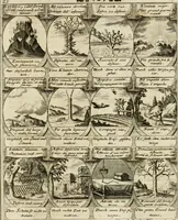 Picture 28 of 181 from M. Laurentii Wolfgangi Woyttens Emblematischer Parnassus : worauf die Musen, ihre Blumen-Lese, zu allerhand Freuden und Trauer-Kräntzen halten : um, den Lob-werthen Tugend-Chor, durch angenehme Rosen : hergegen, das ungezähmte Laster-Thun, mit wildem Dorn- und Distel-Flor, zu krönen : nach specialem Verlangen, in einem Gefilde, von funffzehen Hundert in dreyen verschiedlichen Theilen verfassten .. (1727), leaf 56