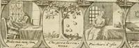 Picture 37 of 181 from M. Laurentii Wolfgangi Woyttens Emblematischer Parnassus : worauf die Musen, ihre Blumen-Lese, zu allerhand Freuden und Trauer-Kräntzen halten : um, den Lob-werthen Tugend-Chor, durch angenehme Rosen : hergegen, das ungezähmte Laster-Thun, mit wildem Dorn- und Distel-Flor, zu krönen : nach specialem Verlangen, in einem Gefilde, von funffzehen Hundert in dreyen verschiedlichen Theilen verfassten .. (1727), leaf 70