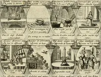 Picture 45 of 181 from M. Laurentii Wolfgangi Woyttens Emblematischer Parnassus : worauf die Musen, ihre Blumen-Lese, zu allerhand Freuden und Trauer-Kräntzen halten : um, den Lob-werthen Tugend-Chor, durch angenehme Rosen : hergegen, das ungezähmte Laster-Thun, mit wildem Dorn- und Distel-Flor, zu krönen : nach specialem Verlangen, in einem Gefilde, von funffzehen Hundert in dreyen verschiedlichen Theilen verfassten .. (1727), leaf 78