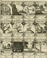 Picture 48 of 181 from M. Laurentii Wolfgangi Woyttens Emblematischer Parnassus : worauf die Musen, ihre Blumen-Lese, zu allerhand Freuden und Trauer-Kräntzen halten : um, den Lob-werthen Tugend-Chor, durch angenehme Rosen : hergegen, das ungezähmte Laster-Thun, mit wildem Dorn- und Distel-Flor, zu krönen : nach specialem Verlangen, in einem Gefilde, von funffzehen Hundert in dreyen verschiedlichen Theilen verfassten .. (1727), leaf 84