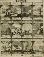 An illustration from M. Laurentii Wolfgangi Woyttens Emblematischer Parnassus : worauf die Musen, ihre Blumen-lese zu allerhand Freuden und Trauer-kränken halten. Um den Lob-werthen Tugend-chor durch angenehme rosen hergegen das ungezähmte Laster-thun mit wildem Dorn- und Distel-flor zu krönen (1727)