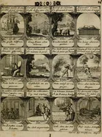 Picture 10 of 42 from M. Laurentii Wolfgangi Woyttens Emblematischer Parnassus : worauf die Musen, ihre Blumen-lese zu allerhand Freuden und Trauer-kränken halten. Um den Lob-werthen Tugend-chor durch angenehme rosen hergegen das ungezähmte Laster-thun mit wildem Dorn- und Distel-flor zu krönen (1727), leaf 28