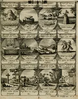 Picture 16 of 42 from M. Laurentii Wolfgangi Woyttens Emblematischer Parnassus : worauf die Musen, ihre Blumen-lese zu allerhand Freuden und Trauer-kränken halten. Um den Lob-werthen Tugend-chor durch angenehme rosen hergegen das ungezähmte Laster-thun mit wildem Dorn- und Distel-flor zu krönen (1727), leaf 40