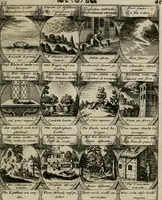 Picture 21 of 42 from M. Laurentii Wolfgangi Woyttens Emblematischer Parnassus : worauf die Musen, ihre Blumen-lese zu allerhand Freuden und Trauer-kränken halten. Um den Lob-werthen Tugend-chor durch angenehme rosen hergegen das ungezähmte Laster-thun mit wildem Dorn- und Distel-flor zu krönen (1727), leaf 48