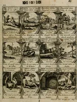 An illustration from M. Laurentii Wolfgangi Woyttens Emblematischer Parnassus : worauf die Musen, ihre Blumen-lese zu allerhand Freuden und Trauer-kränken halten. Um den Lob-werthen Tugend-chor durch angenehme rosen hergegen das ungezähmte Laster-thun mit wildem Dorn- und Distel-flor zu krönen (1727)