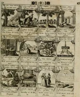 Picture 33 of 42 from M. Laurentii Wolfgangi Woyttens Emblematischer Parnassus : worauf die Musen, ihre Blumen-lese zu allerhand Freuden und Trauer-kränken halten. Um den Lob-werthen Tugend-chor durch angenehme rosen hergegen das ungezähmte Laster-thun mit wildem Dorn- und Distel-flor zu krönen (1727), leaf 72