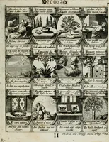 Picture 51 of 156 from M. Laurentii Wolfgangi Woyttens Emblematischer Parnassus : worauf die Musen, ihre Blumen-lese zu allerhand Freuden und Trauer-kränken halten. Um den Lob-werthen Tugend-chor durch angenehme rosen hergegen das ungezähmte Laster-thun mit wildem Dorn- und Distel-flor zu krönen (1727), leaf 100