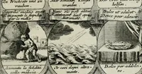 Picture 55 of 156 from M. Laurentii Wolfgangi Woyttens Emblematischer Parnassus : worauf die Musen, ihre Blumen-lese zu allerhand Freuden und Trauer-kränken halten. Um den Lob-werthen Tugend-chor durch angenehme rosen hergegen das ungezähmte Laster-thun mit wildem Dorn- und Distel-flor zu krönen (1727), leaf 106