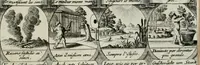 An illustration from M. Laurentii Wolfgangi Woyttens Emblematischer Parnassus : worauf die Musen, ihre Blumen-lese zu allerhand Freuden und Trauer-kränken halten. Um den Lob-werthen Tugend-chor durch angenehme rosen hergegen das ungezähmte Laster-thun mit wildem Dorn- und Distel-flor zu krönen (1727)