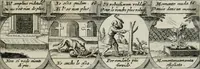 Picture 61 of 156 from M. Laurentii Wolfgangi Woyttens Emblematischer Parnassus : worauf die Musen, ihre Blumen-lese zu allerhand Freuden und Trauer-kränken halten. Um den Lob-werthen Tugend-chor durch angenehme rosen hergegen das ungezähmte Laster-thun mit wildem Dorn- und Distel-flor zu krönen (1727), leaf 112