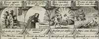 Picture 63 of 156 from M. Laurentii Wolfgangi Woyttens Emblematischer Parnassus : worauf die Musen, ihre Blumen-lese zu allerhand Freuden und Trauer-kränken halten. Um den Lob-werthen Tugend-chor durch angenehme rosen hergegen das ungezähmte Laster-thun mit wildem Dorn- und Distel-flor zu krönen (1727), leaf 112