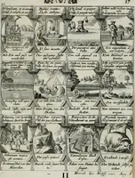 Picture 75 of 156 from M. Laurentii Wolfgangi Woyttens Emblematischer Parnassus : worauf die Musen, ihre Blumen-lese zu allerhand Freuden und Trauer-kränken halten. Um den Lob-werthen Tugend-chor durch angenehme rosen hergegen das ungezähmte Laster-thun mit wildem Dorn- und Distel-flor zu krönen (1727), leaf 130