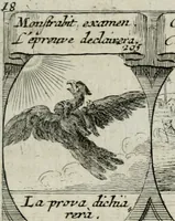 An illustration from M. Laurentii Wolfgangi Woyttens Emblematischer Parnassus : worauf die Musen, ihre Blumen-lese zu allerhand Freuden und Trauer-kränken halten. Um den Lob-werthen Tugend-chor durch angenehme rosen hergegen das ungezähmte Laster-thun mit wildem Dorn- und Distel-flor zu krönen (1727)