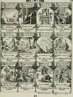 Picture 87 of 156 from M. Laurentii Wolfgangi Woyttens Emblematischer Parnassus : worauf die Musen, ihre Blumen-lese zu allerhand Freuden und Trauer-kränken halten. Um den Lob-werthen Tugend-chor durch angenehme rosen hergegen das ungezähmte Laster-thun mit wildem Dorn- und Distel-flor zu krönen (1727), leaf 148
