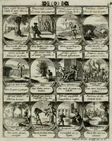 An illustration from M. Laurentii Wolfgangi Woyttens Emblematischer Parnassus : worauf die Musen, ihre Blumen-lese zu allerhand Freuden und Trauer-kränken halten. Um den Lob-werthen Tugend-chor durch angenehme rosen hergegen das ungezähmte Laster-thun mit wildem Dorn- und Distel-flor zu krönen (1727)