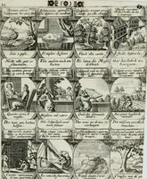 Picture 94 of 156 from M. Laurentii Wolfgangi Woyttens Emblematischer Parnassus : worauf die Musen, ihre Blumen-lese zu allerhand Freuden und Trauer-kränken halten. Um den Lob-werthen Tugend-chor durch angenehme rosen hergegen das ungezähmte Laster-thun mit wildem Dorn- und Distel-flor zu krönen (1727), leaf 162