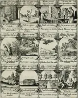 Picture 97 of 156 from M. Laurentii Wolfgangi Woyttens Emblematischer Parnassus : worauf die Musen, ihre Blumen-lese zu allerhand Freuden und Trauer-kränken halten. Um den Lob-werthen Tugend-chor durch angenehme rosen hergegen das ungezähmte Laster-thun mit wildem Dorn- und Distel-flor zu krönen (1727), leaf 168