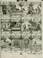 Picture 115 of 156 from M. Laurentii Wolfgangi Woyttens Emblematischer Parnassus : worauf die Musen, ihre Blumen-lese zu allerhand Freuden und Trauer-kränken halten. Um den Lob-werthen Tugend-chor durch angenehme rosen hergegen das ungezähmte Laster-thun mit wildem Dorn- und Distel-flor zu krönen (1727), leaf 202