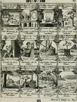 Picture 116 of 156 from M. Laurentii Wolfgangi Woyttens Emblematischer Parnassus : worauf die Musen, ihre Blumen-lese zu allerhand Freuden und Trauer-kränken halten. Um den Lob-werthen Tugend-chor durch angenehme rosen hergegen das ungezähmte Laster-thun mit wildem Dorn- und Distel-flor zu krönen (1727), leaf 204