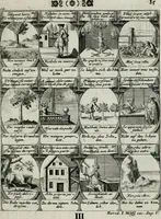 Picture 123 of 156 from M. Laurentii Wolfgangi Woyttens Emblematischer Parnassus : worauf die Musen, ihre Blumen-lese zu allerhand Freuden und Trauer-kränken halten. Um den Lob-werthen Tugend-chor durch angenehme rosen hergegen das ungezähmte Laster-thun mit wildem Dorn- und Distel-flor zu krönen (1727), leaf 216