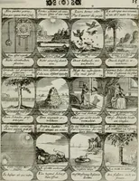 Picture 7 of 156 from M. Laurentii Wolfgangi Woyttens Emblematischer Parnassus : worauf die Musen, ihre Blumen-lese zu allerhand Freuden und Trauer-kränken halten. Um den Lob-werthen Tugend-chor durch angenehme rosen hergegen das ungezähmte Laster-thun mit wildem Dorn- und Distel-flor zu krönen (1727), leaf 22