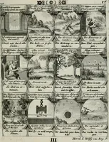 Picture 133 of 156 from M. Laurentii Wolfgangi Woyttens Emblematischer Parnassus : worauf die Musen, ihre Blumen-lese zu allerhand Freuden und Trauer-kränken halten. Um den Lob-werthen Tugend-chor durch angenehme rosen hergegen das ungezähmte Laster-thun mit wildem Dorn- und Distel-flor zu krönen (1727), leaf 232