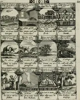 Picture 154 of 156 from M. Laurentii Wolfgangi Woyttens Emblematischer Parnassus : worauf die Musen, ihre Blumen-lese zu allerhand Freuden und Trauer-kränken halten. Um den Lob-werthen Tugend-chor durch angenehme rosen hergegen das ungezähmte Laster-thun mit wildem Dorn- und Distel-flor zu krönen (1727), leaf 266