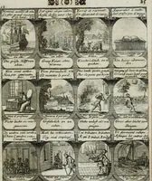 Picture 12 of 156 from M. Laurentii Wolfgangi Woyttens Emblematischer Parnassus : worauf die Musen, ihre Blumen-lese zu allerhand Freuden und Trauer-kränken halten. Um den Lob-werthen Tugend-chor durch angenehme rosen hergegen das ungezähmte Laster-thun mit wildem Dorn- und Distel-flor zu krönen (1727), leaf 32