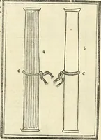 An illustration from M.L. Vitrvuio Pollione Di architettura : dal vero esemplare latino nella volgar lingua tradotto, e con le figure a suoi luoghi con mirãdo ordine insignito : anchora con la tauola alfabetica, nella quale facilmente si potra trouare la moltitudine de vocaboli a suoi luoghi cõ gran diligenza esposti e dichiarati : mai piu da alcuno altro fin al presente stampato a grande vtilita di ciascuno studioso (1535)