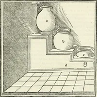 An illustration from M.L. Vitrvuio Pollione Di architettura : dal vero esemplare latino nella volgar lingua tradotto, e con le figure a suoi luoghi con mirãdo ordine insignito : anchora con la tauola alfabetica, nella quale facilmente si potra trouare la moltitudine de vocaboli a suoi luoghi cõ gran diligenza esposti e dichiarati : mai piu da alcuno altro fin al presente stampato a grande vtilita di ciascuno studioso (1535)