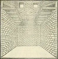 An illustration from M.L. Vitrvuio Pollione Di architettura : dal vero esemplare latino nella volgar lingua tradotto, e con le figure a suoi luoghi con mirãdo ordine insignito : anchora con la tauola alfabetica, nella quale facilmente si potra trouare la moltitudine de vocaboli a suoi luoghi cõ gran diligenza esposti e dichiarati : mai piu da alcuno altro fin al presente stampato a grande vtilita di ciascuno studioso (1535)
