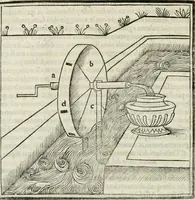 An illustration from M.L. Vitrvuio Pollione Di architettura : dal vero esemplare latino nella volgar lingua tradotto, e con le figure a suoi luoghi con mirãdo ordine insignito : anchora con la tauola alfabetica, nella quale facilmente si potra trouare la moltitudine de vocaboli a suoi luoghi cõ gran diligenza esposti e dichiarati : mai piu da alcuno altro fin al presente stampato a grande vtilita di ciascuno studioso (1535)